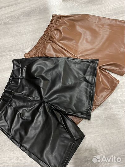 Шорты из экокожи