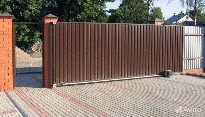 Откатные ворота для дома