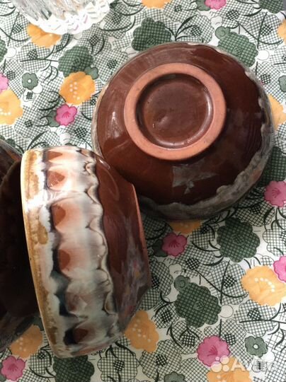 Кувшин и пиалки из глины СССР