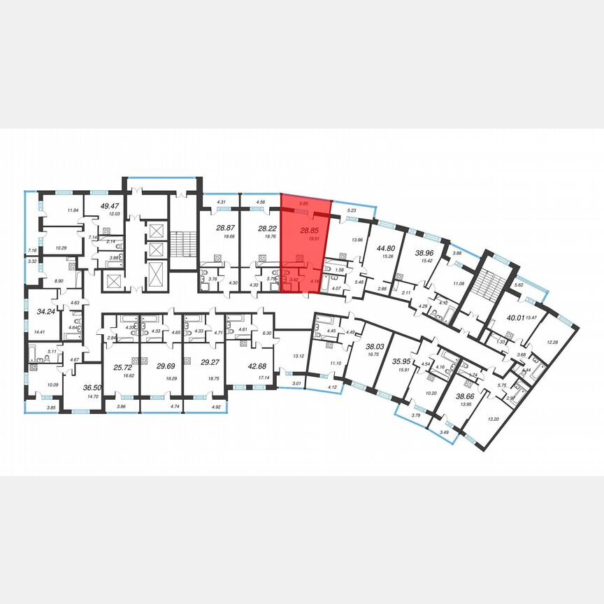 Квартира-студия, 32,9 м², 20/22 эт.