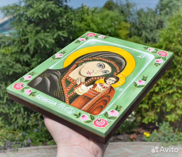 Казанская икона Божией матери (рукописная)