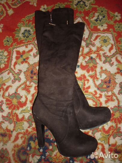 Замшевые сапоги