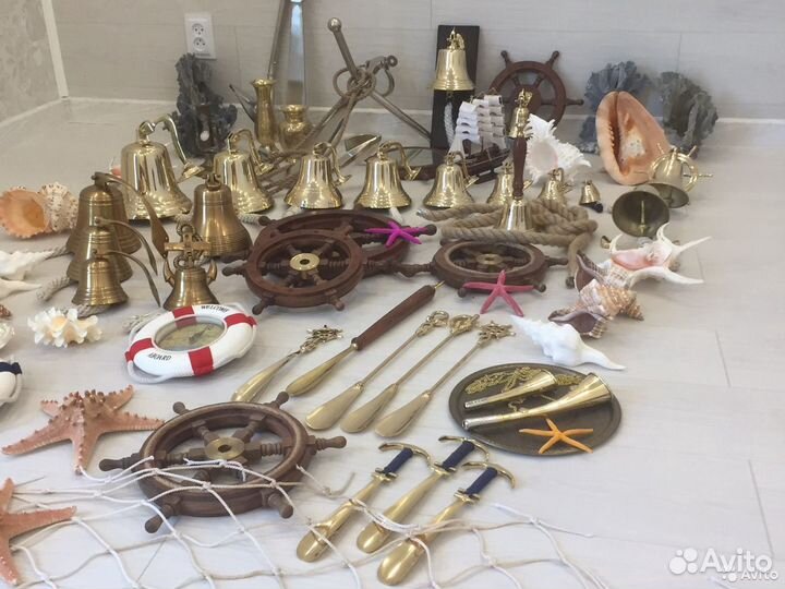 Колокол Морской в Подарок вмф Штурвалы Якоря