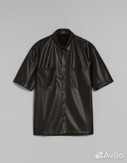 Рубашка Bershka эко кожа L оверсайз новая