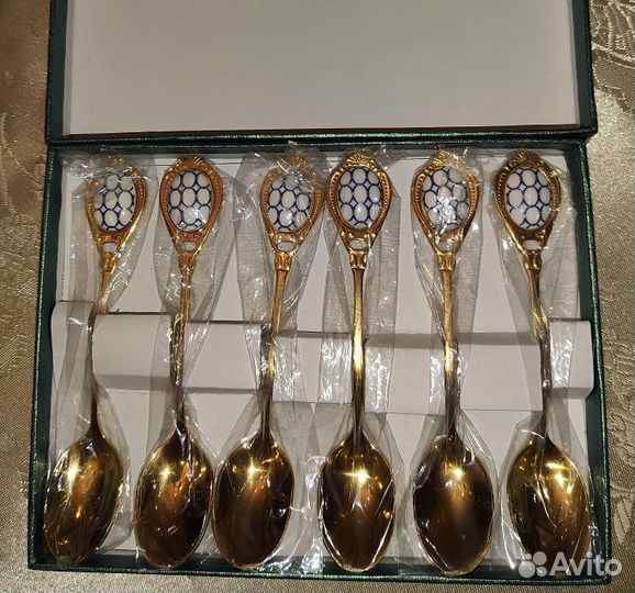 Ложки кобальт золото подарочный набор
