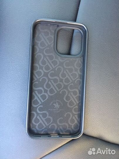 Santa barbara Чехол на iPhone 14 pro max кожаный