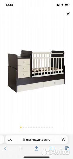 Кровать 3в1 фея 1100