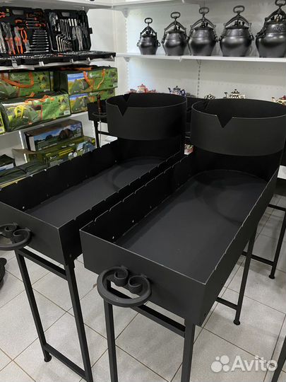 Мангал с печью под казан