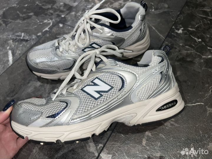 Кроссовки New Balance 530 серебристые оригинал