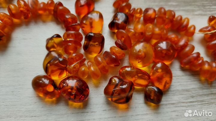 Янтарь натуральный бусины СССР