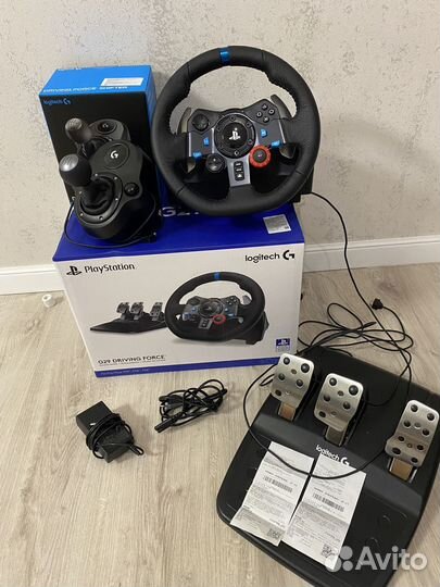 Игровой руль logitech g29 с педалями и кпп