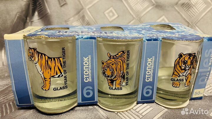 Набор декорированных стопок 6 шт