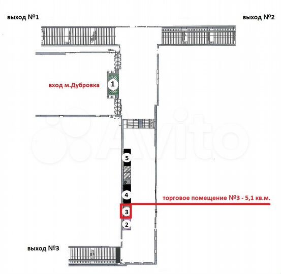 Аренда в метро, Торговая площадь, павильон 5.1 м²