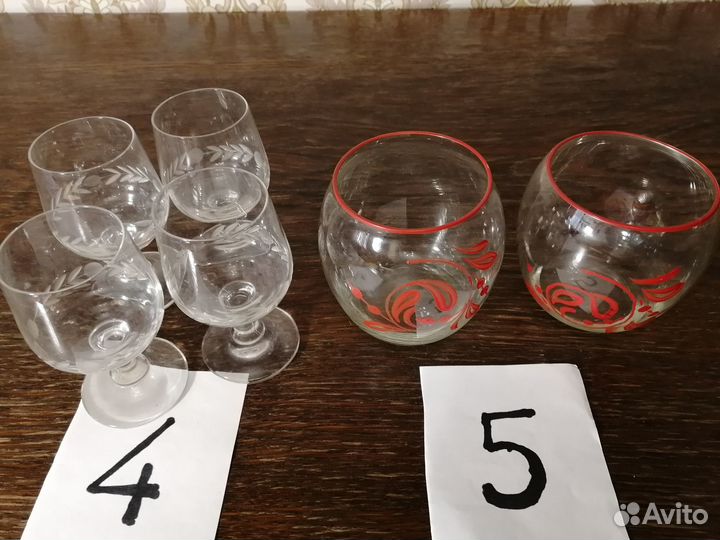 Бокалы, фужеры, рюмки СССР