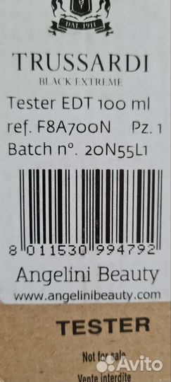 Trussardi black extreme