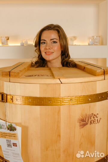 Кедровая фитобочка диаметром 89 см