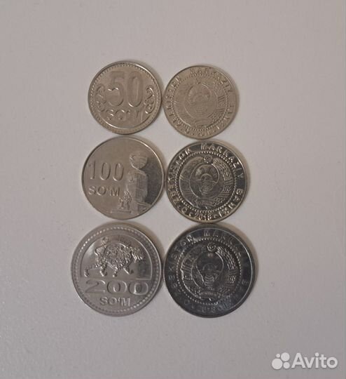 Монеты Узбекистан,Кыргызстан,Украина сум\сом,копей