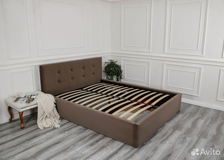 Кровать новая 140х200 Роза в велюре