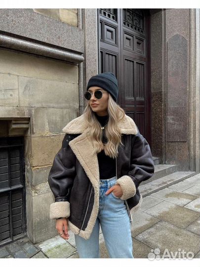 Дублёнка авиатор 52 размер