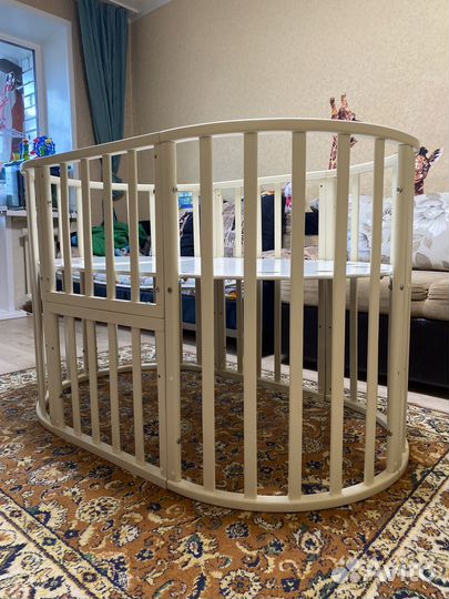 Детская кроватка круг/овал 9в1