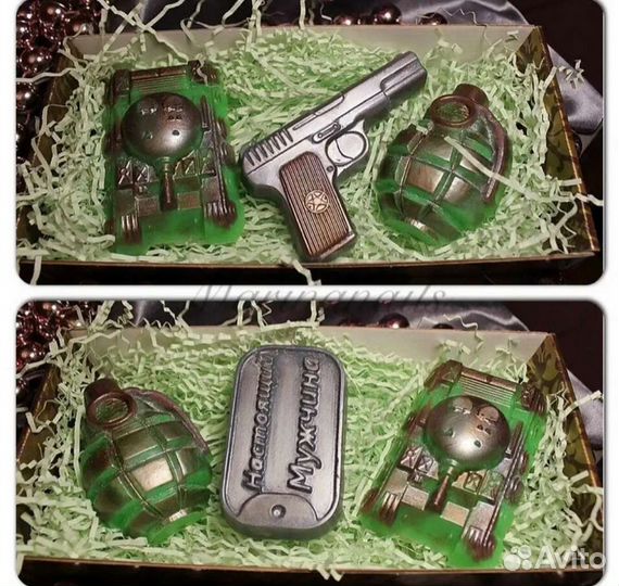 Мыло ручной работы, наборы на 23 февраля