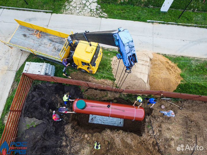 Газгольдер с установкой