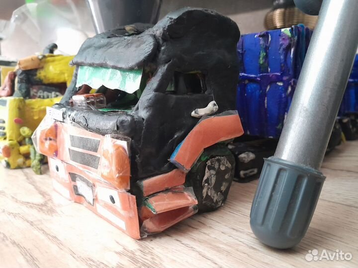 Камаз 6520 зерновоз из пластилина с прицепом