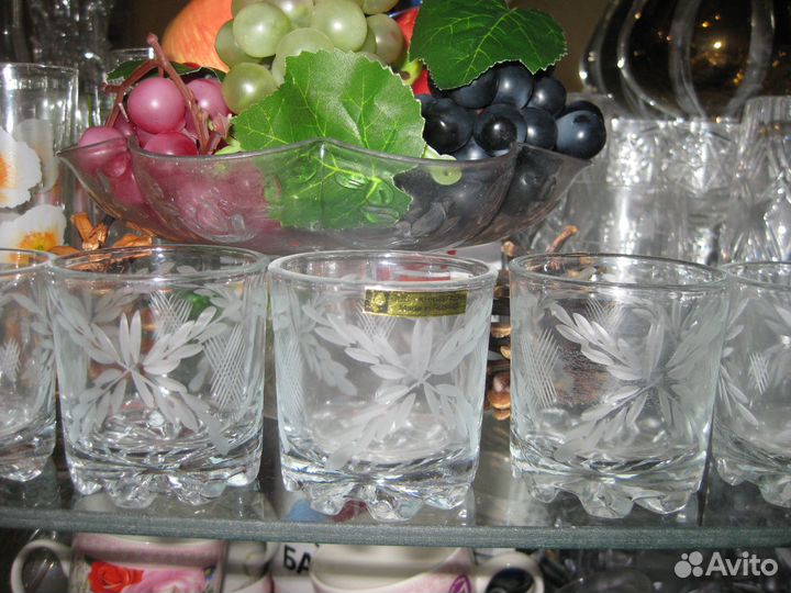 Стаканы 12 шт /вазы, бокалы/хрусталь