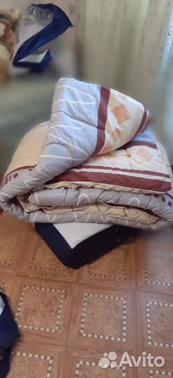 Одеяло ватное тяжелое теплое 1.5сп