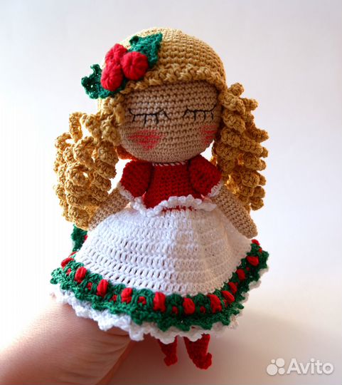 Новогодний подарок Кукла Эльф Рождественский