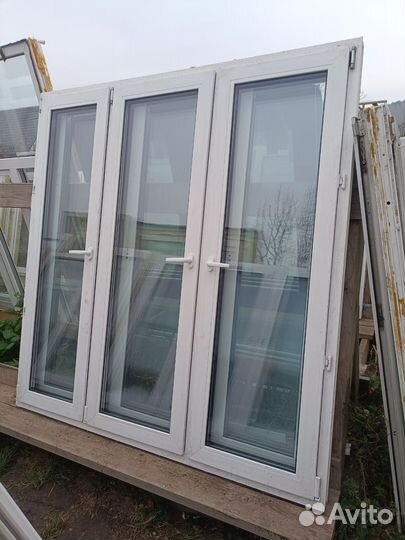 6шт Окно пвх 182*175см Ламинация под дерево