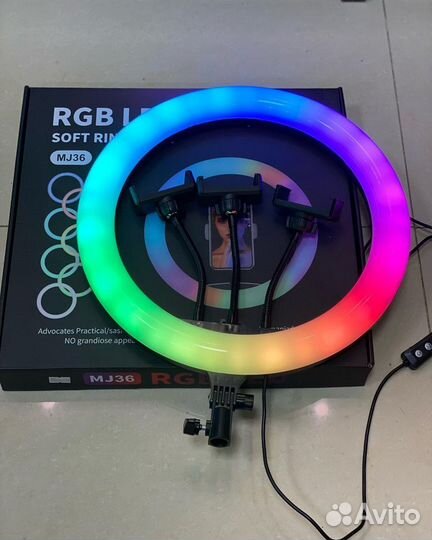 Кольцевая лампа RGB 36см MJ 36