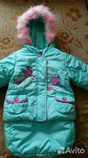 Комбинезон-конверт зимний на рост 68-86см