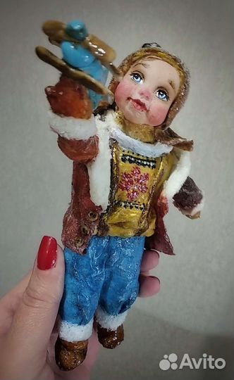 Ватная ёлочная игрушка 