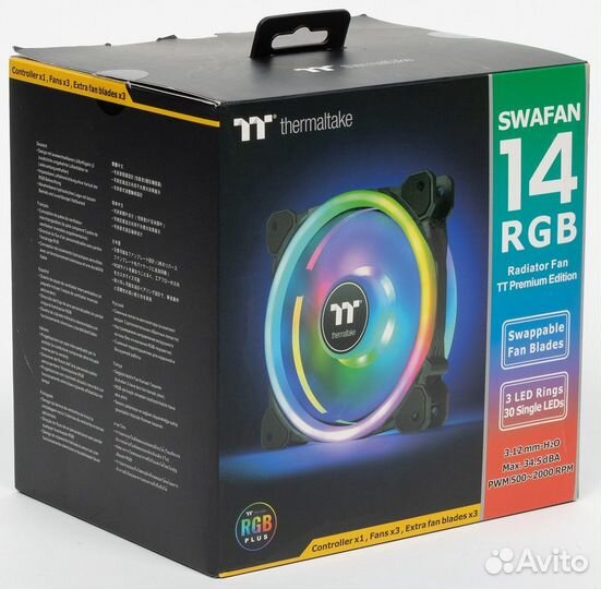 Корпуcный вентилятоp Thеrmаltаkе swafan 14 rgв