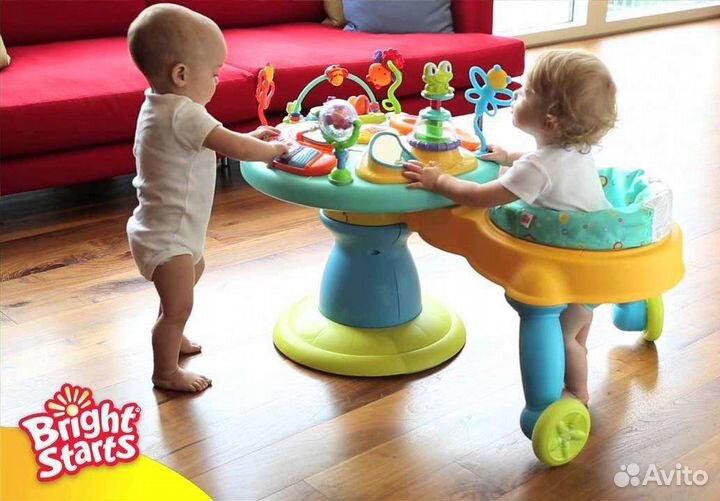 Bright Starts 360 Grey ходунки + столик