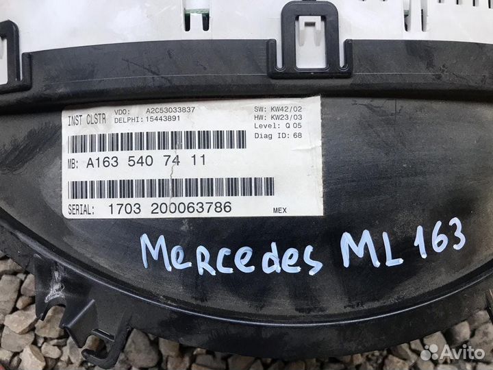 Щиток панель приборов Mercedes ML 163 w163