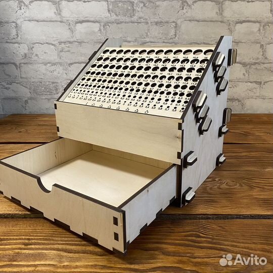 Подставка под сверла с ящиком (от 1мм до 16мм шаг