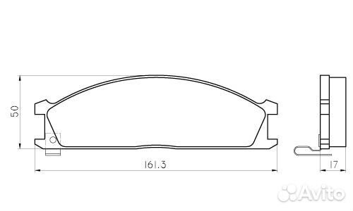 Колодки тормозные fr с механическим датчиком Marko