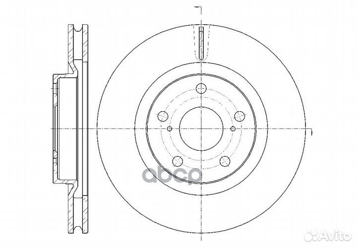 Диск тормозной вентилируемый G-brake GR-20537