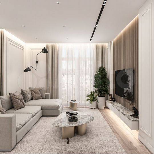 2-к. квартира, 60,4 м², 7/16 эт.