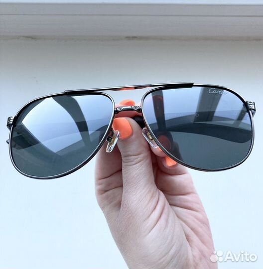 Очки Cartier Aviator поляризационные металлические