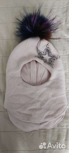 Шапка шлем для девочки зима