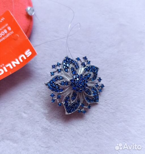 Брошь серебро 925