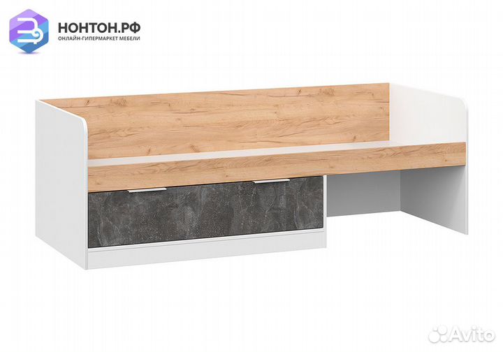 Кровать Чарли тип 1 белый / дуб крафт золотой / ат