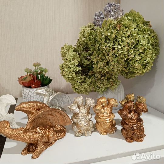 Символ года, дракончики из гипса, статуэтки