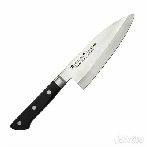 Нож кухонный деба (160мм) satake stainless bolster