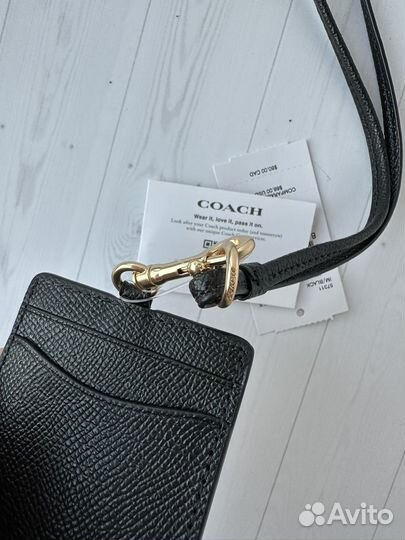 Картхолдер Coach для пропуска. Оригинал