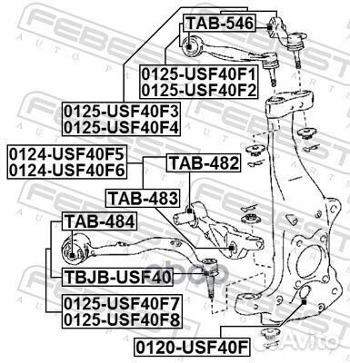 TAB-483 сайлентблок TAB-483 Febest