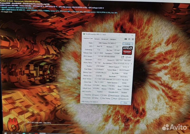 Видеокарта Asus Dual RX 5600xt 6GB